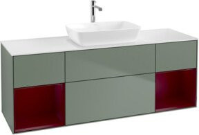 V&B Waschtischunterschrank Finion mit Wandbeleuchtung, Breite: 160 cm, Tiefe: 50,1 cm, Höhe: 50,1 cm, lackiert - Bild 1