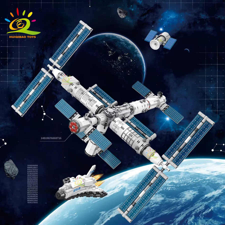 HUIQIBAO Raumstation Bausteine, Weltraum, mit Astronaut Figur - Bild 2