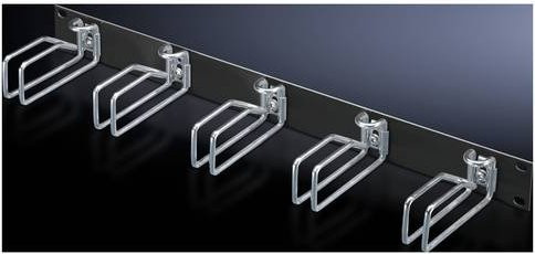 Rittal Rangierpaneel 1HE RAL 9005 Schwarz mit Bügel 43 x 105 mm DK 7257.005 - Bild 1