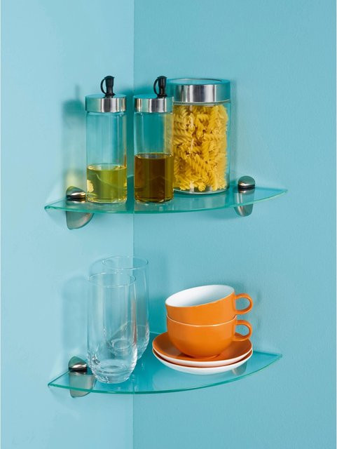 OBI Eckregal Glasboden Villar transparent B/T: 25 x 25 cm, Höhe: 0,6 cm - Bild 1