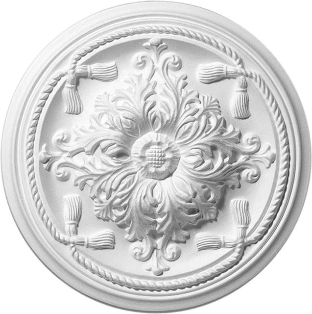 Decosa Rosette Esmeralda Barock in Weiß, Durchmesser: 45 cm - Bild 1