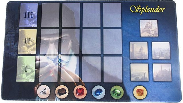 XeniaZarf Gem Splendor Brettspielmatte, Harzoberfläche, gray - Bild 1