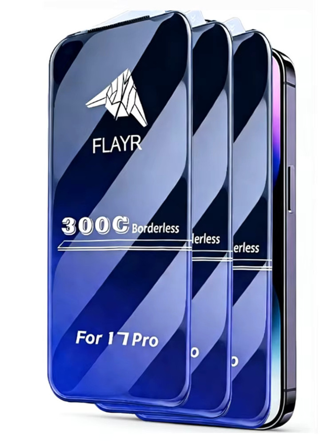 NNBILI 3er-Set 300C Black Edge Displayschutzfolie aus gehärtetem Glas für iPhone 17 16 15 14 13 12 11 Pro Max in Schwarz und Transparent mit vollflächiger Abdeckung - Bild 6