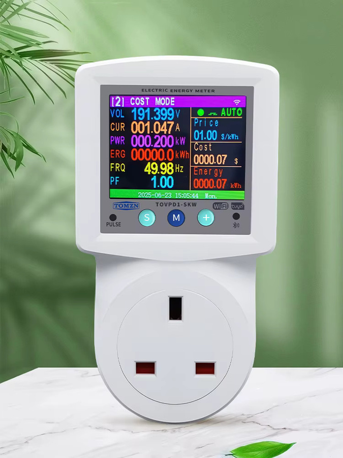 TOMZN Smart Socket WiFi mit Display und Bluetooth, Universal EU UK Frankreich Thailand, 16A mit OVP OCP UVP und Timer, Weiß - Bild 4
