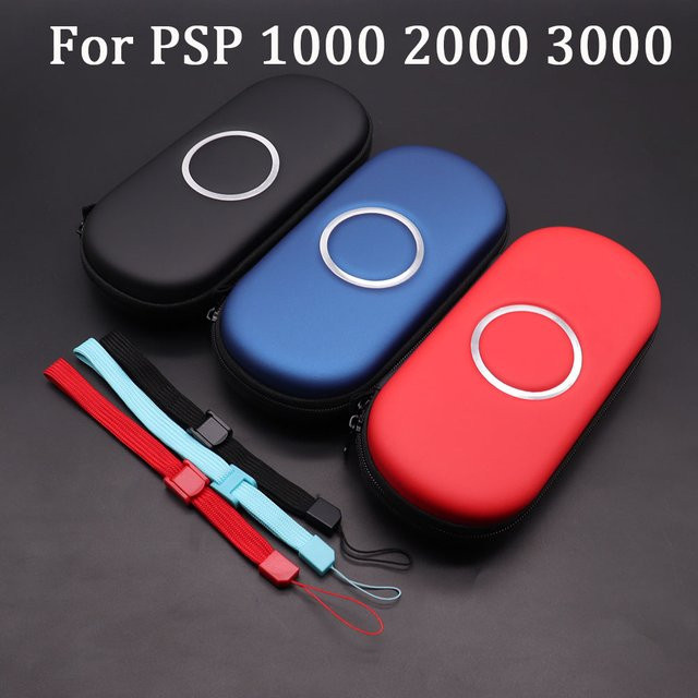 TingDong Tragbare EVA-Schutzhülle für PSP 1000 2000 3000 mit Reißverschluss und Zubehörfach für Retro-Gaming - Bild 1