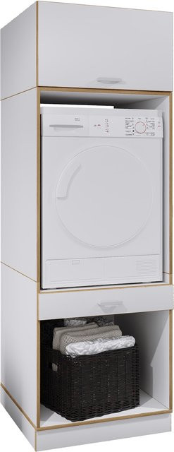 VCM Waschmaschinenschrank Rislo OP XXL in Weiß mit Unterschrank und Stauraum, H x B x T: 200 x 67 x 68 cm - Bild 1