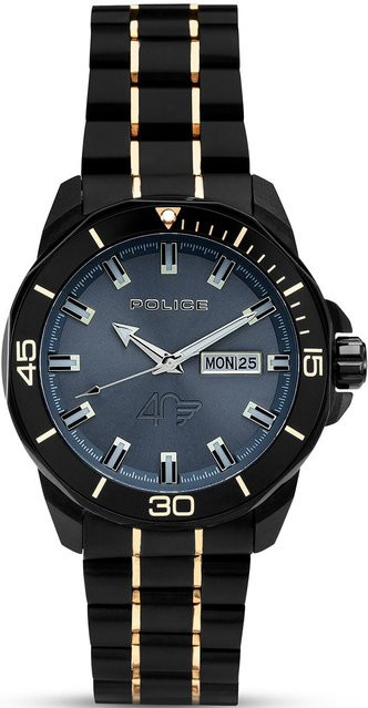 Police Herrenuhr Thornton, Quarz, Edelstahl, Blau, 43 mm, 5 ATM - Bild 1