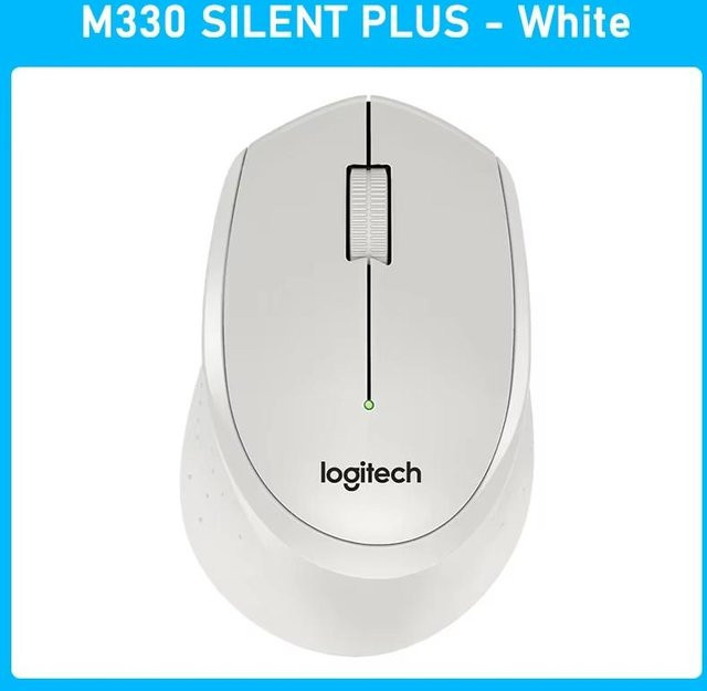 Logitech M330 Silent Wireless Maus in Weiß - Bild 1