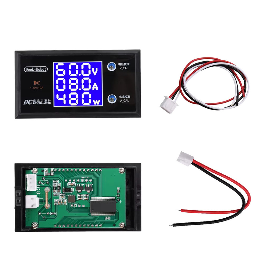diymore Digitales LCD Voltmeter Amperemeter Wattmeter zur Messung von Spannung, Strom und Leistung, Schwarz, 0-100V 10A 0-999W - Bild 2