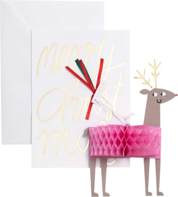 Rico Design Paper Poetry Kartenset mit Rentier Pop-Up Anhänger B6, mehrfarbig - Bild 1