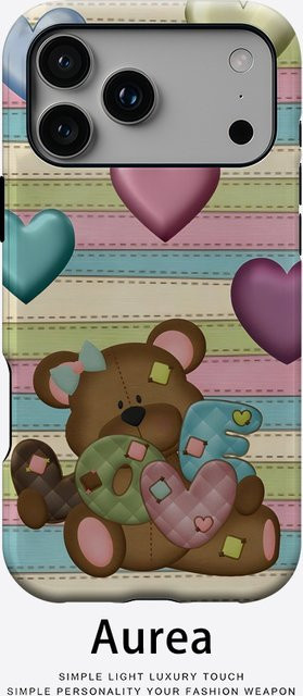 Teddy Love magnetische Handyhülle für iPhone 17 16 15 14 13 Pro Max Plus, robuste doppelschichtige Schutzhülle in Multicolour - Bild 1