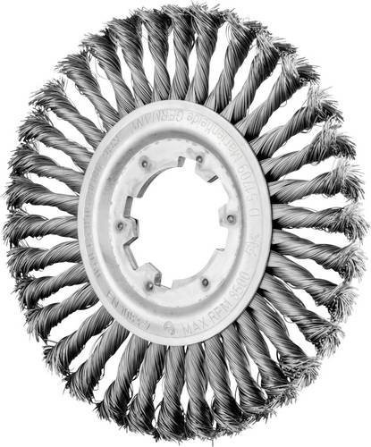 PFERD TOOLS Rundbürste gezopft RBG aus Stahl für Metall und Holz, Durchmesser: 200 mm, Bohrung: 50,8 mm, Drahtstärke: 0,50 mm, Farbe: Silber - Bild 1