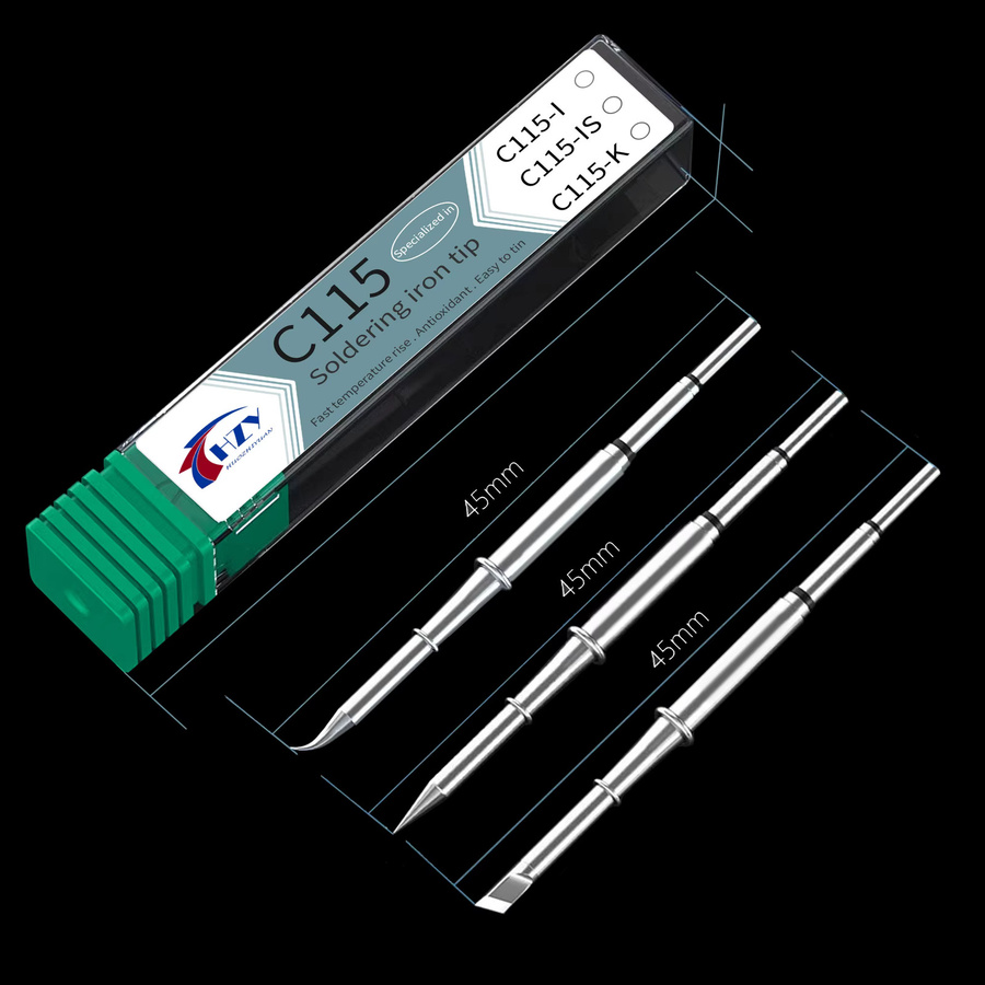 HZY C115 Universal Lötkolbenspitzen Schweißkopf in Silber für JBC Sugon Aifen Aixun GVM T115 Professioneller Lötstationsgriff - Bild 3