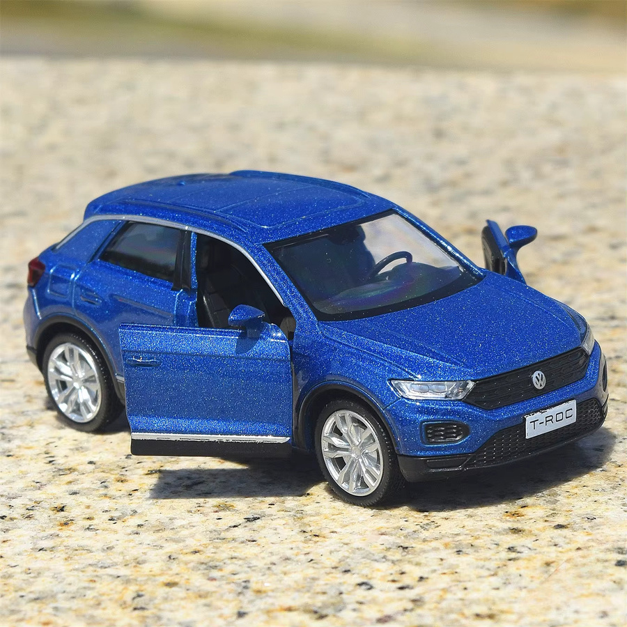 T-ROC Legierungs-Simulationsautomodell, 1:36, Blau, Metall, Fahrzeug - Bild 2