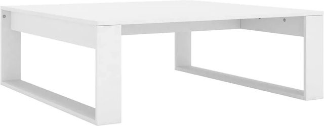 vidaXL Couchtisch Weiß Modern Quadratisch B/T/H: 100 x 100 x 35 cm - Bild 1