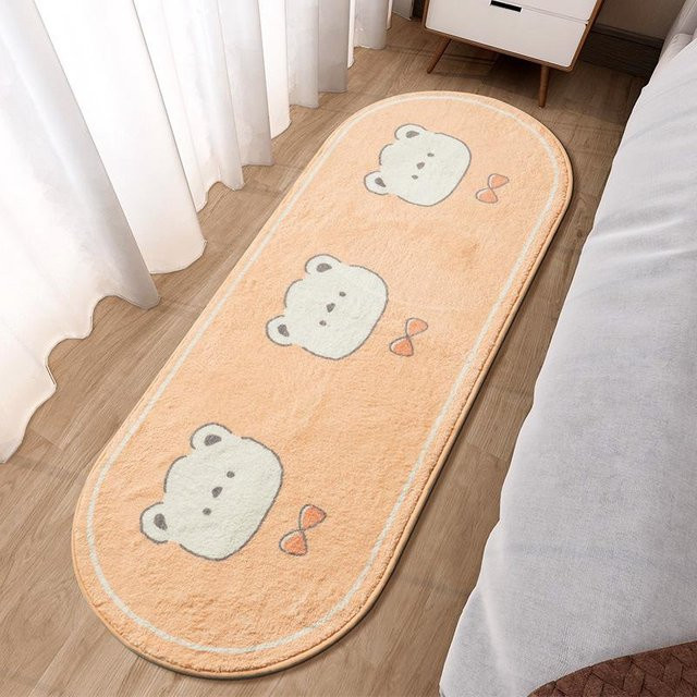 Kinder Teppich mit Herz-Motiv in Pink, rutschfeste Schlafzimmer Fußmatte für Kinderzimmer, Breite: 60 cm, Länge: 120 cm - Bild 1