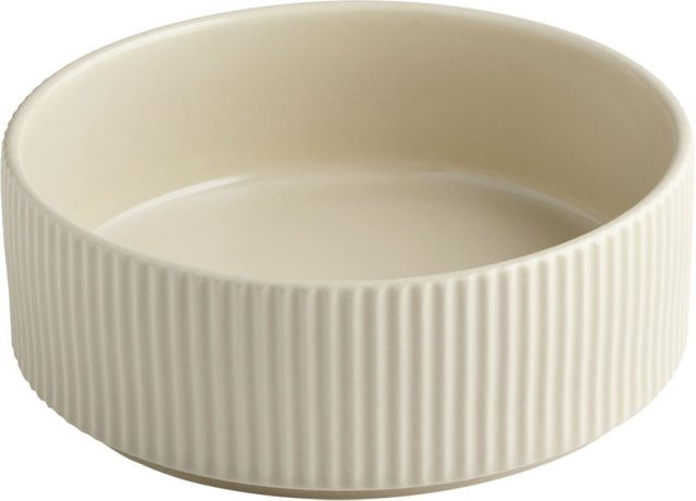 APS Schale THE GRID aus Porzellan, beige, 6er Pack, Durchmesser: 16 cm, Höhe: 6 cm, 550 ml - Bild 1