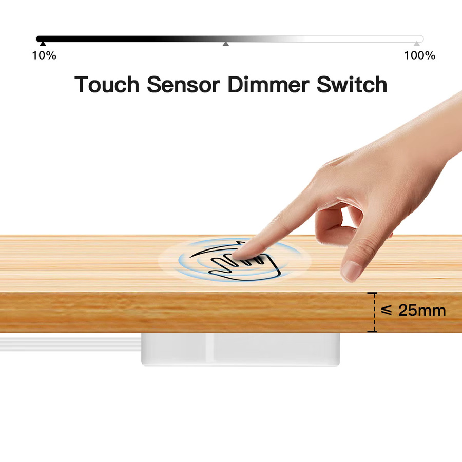 Rybakov LED-Dimmer mit Holz-Touch-Sensor und drahtloser Steuerung für dimmbare Helligkeit - Bild 2
