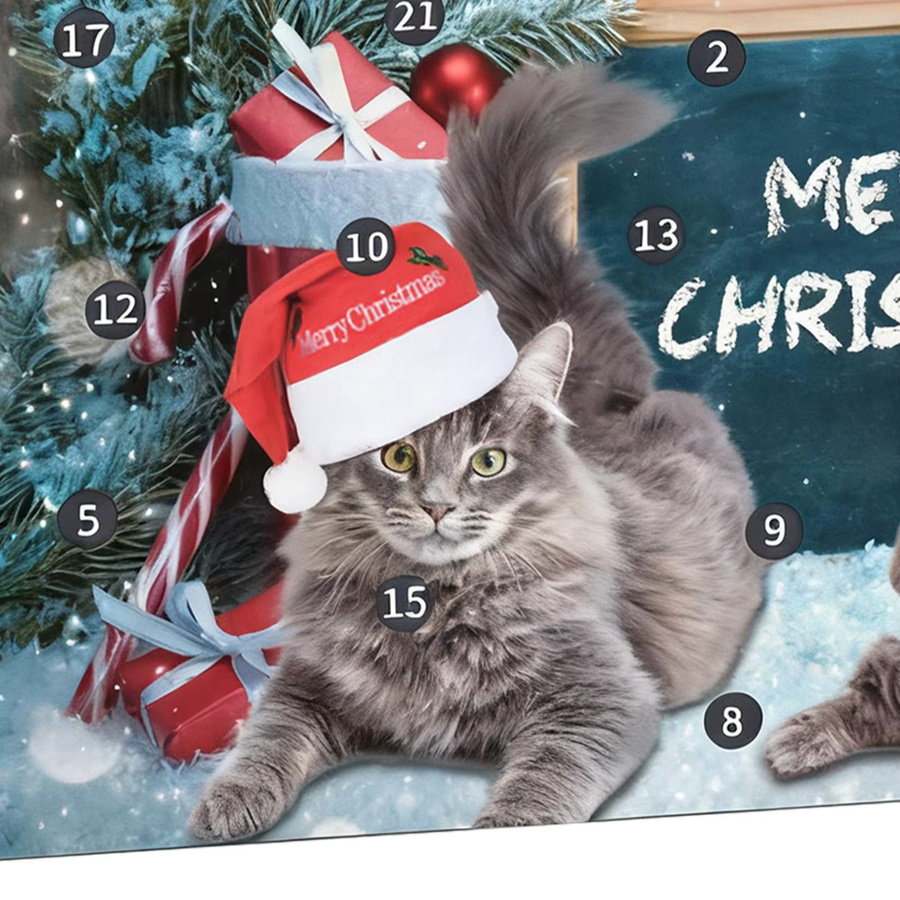 Weihnachtskalender 2025 mit Kätzchenspielzeug für 24 Tage in Blau und Multicolour - Bild 2