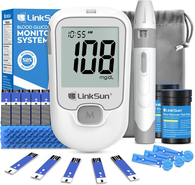 LinkSun G-425-1 Blutzuckermessgerät-Set mit Teststreifen und Lanzetten für dein digitales Glucometer - Bild 1