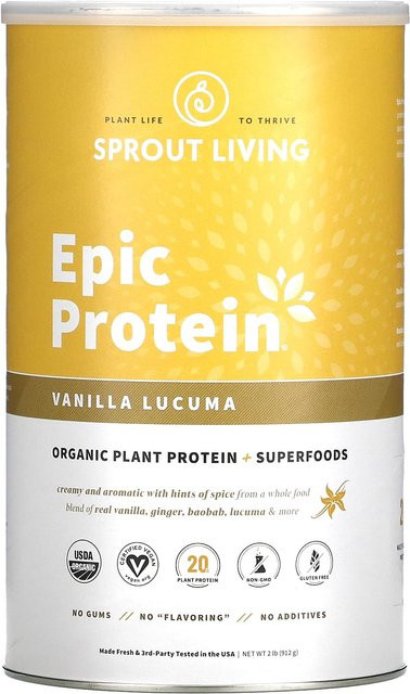 Sprout Living Epic Protein Bio-Pflanzenprotein Vanille-Lucuma 910 g - Bild 1