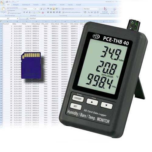 PCE Instruments Thermo-Hygro-Barometer PCE-THB 40 in Schwarz - Bild 1