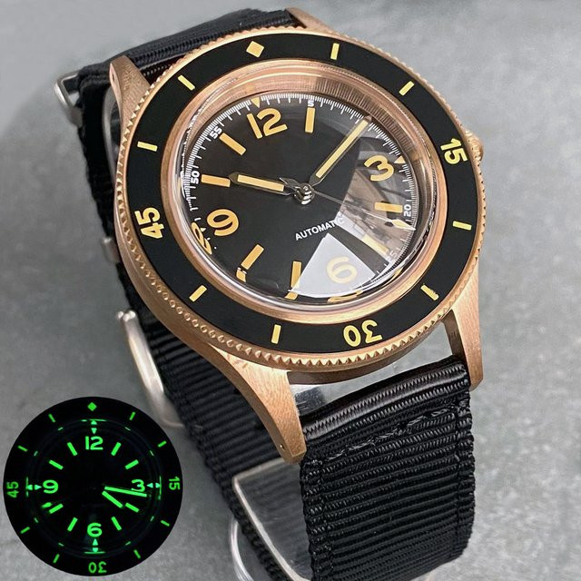 Tandorio Taucheruhr, Automatik, Bronzegehäuse, Saphirglas, Herren - Bild 1