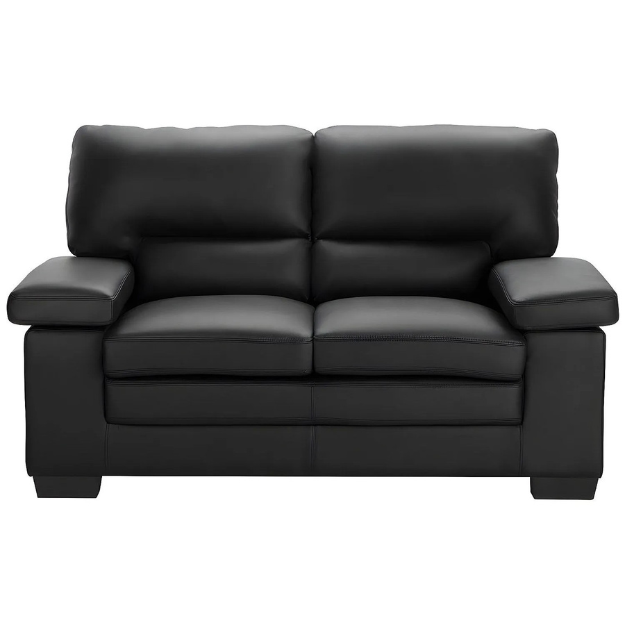 Vente-unique Sofa Mimas aus Büffelleder in Schwarz, Breite: 162 cm - Bild 2