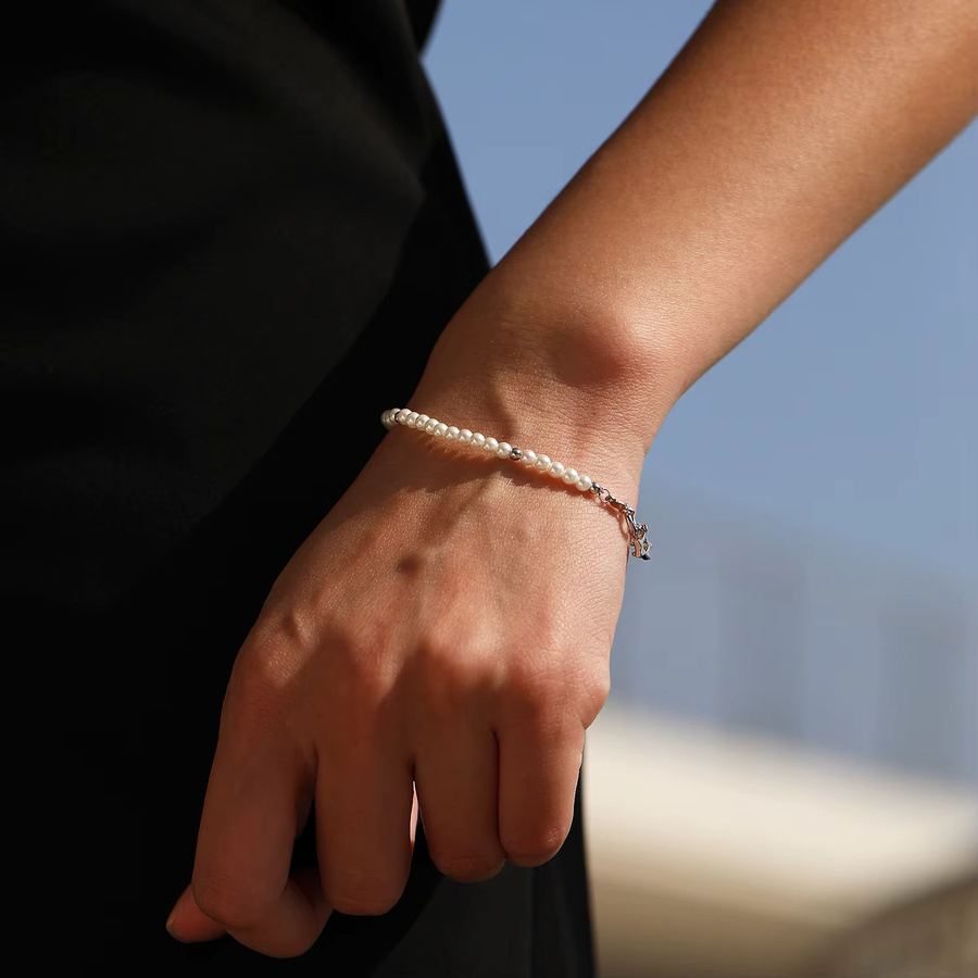 MODIAN Perlenarmband 925 Silber, Zirkonia, Damen - Bild 2