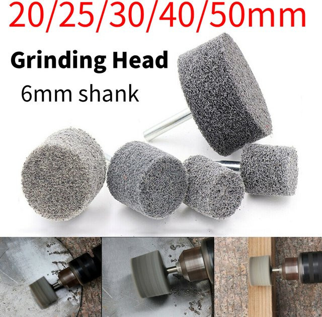 Vibratite Schleifen Polierkopf mit Schleifen Rad und 6mm Schaft für Bohrer und Grinder, Durchmesser: 20 mm, 25 mm, 30 mm, 40 mm, 50 mm - Bild 1