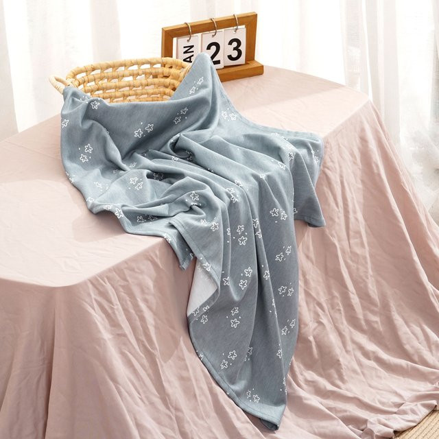HappyFlute Babydecke aus Bambus-Baumwolle in Blau, B/B: 80 x 80 cm - Bild 1