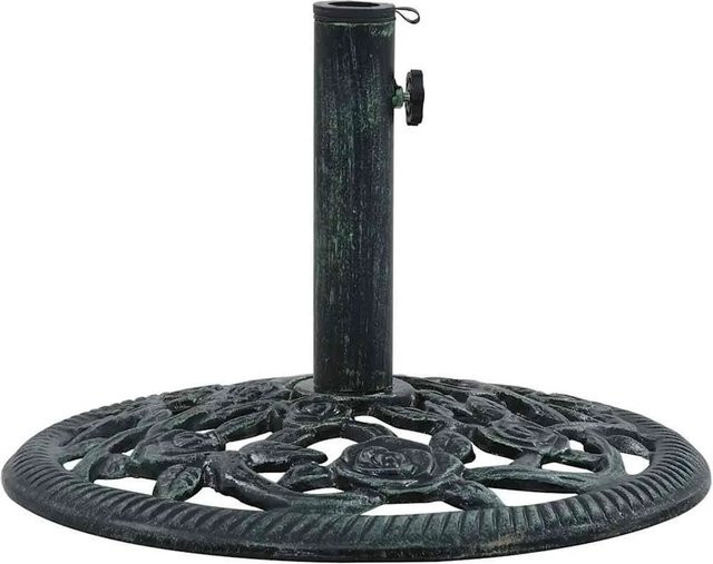 vidaXL Sonnenschirmständer aus Gusseisen in Grün, Gewicht: 9 kg, Durchmesser: 40 cm - Bild 1