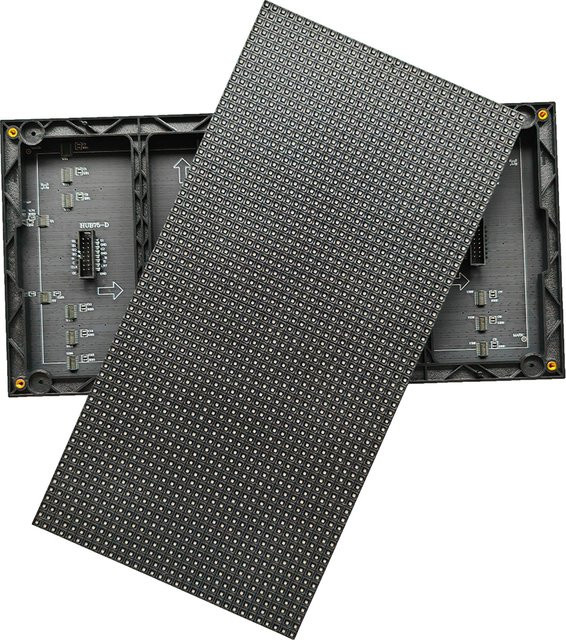 OEING P5 LED-Modul HD Vollfarbig RGB SMD2121 LED-Matrix-Wandpanel, Farbe: Multicolour/Schwarz, B: 320 mm, H: 160 mm, 64x32 Pixel, 1/16 Scan - Bild 1