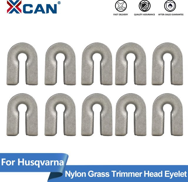XCAN 10er Set Nylon Gras Trimmer Kopf Öse als Ersatzteil für Husqvarna T35 T25 Rasenmäher - Bild 1