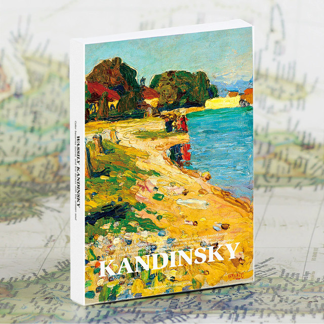 30 Stück Set Künstler Postkarten mit Kandinsky Ölgemälden in Mehrfarbig, künstlerische Grußkarten aus Papier für Kunstliebhaber - Bild 1