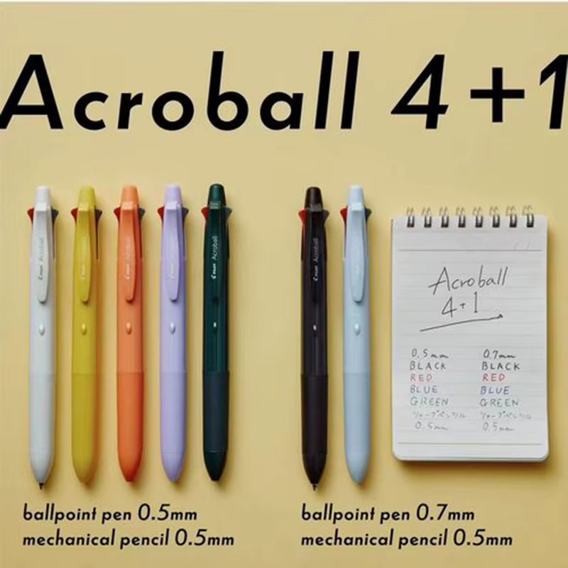Pilot Acroball 4+1 Multifunktionsstift mit mehrfarbiger Ölbasis-Tinte in Blau und weiteren Farben - Bild 2