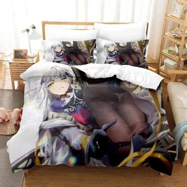 Bettwäsche-Set Girls' Frontline mit 3D-Druck im Anime Kawaii Design, Multicolor, B/H: 135 x 200 cm - Bild 1