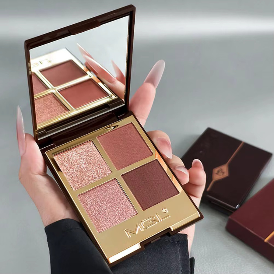 Jaysuing Lidschatten-Palette, Rosa-Braun, Matt und Glitzer - Bild 2