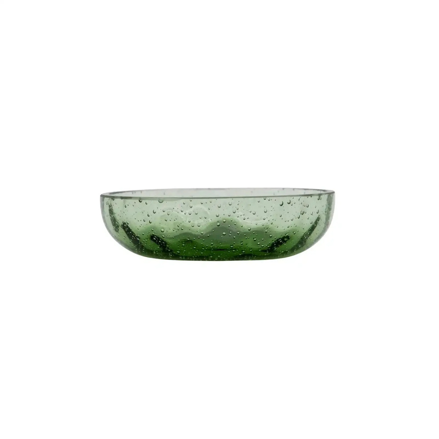 House Doctor Wah Schale aus Glas in Grün Transparent, Durchmesser: 12 cm - Bild 1