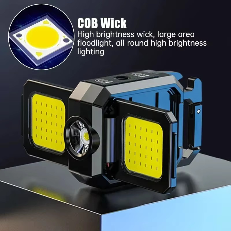 KDULIT LED Mini Schlüsselanhänger Licht mit XPE und COB, USB wiederaufladbare Taschenlampe in Schwarz für Outdoor, Camping und Notfälle - Bild 2