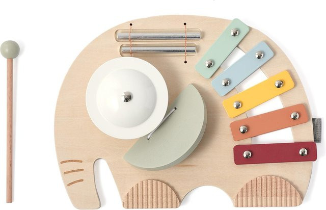 Binchi Elefant Xylophon Musiktisch, Holz, ab 0 Jahre - Bild 1