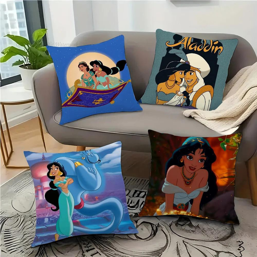 GUOYU HOMEDECOR Kissenbezug Aladdin Animiertes Märchen Multicolor, B/H: 40 x 40 cm - Bild 2