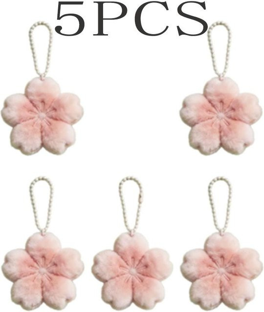 Schlüsselanhänger Kirschblüten Plüsch, beige, Unisex - Bild 1