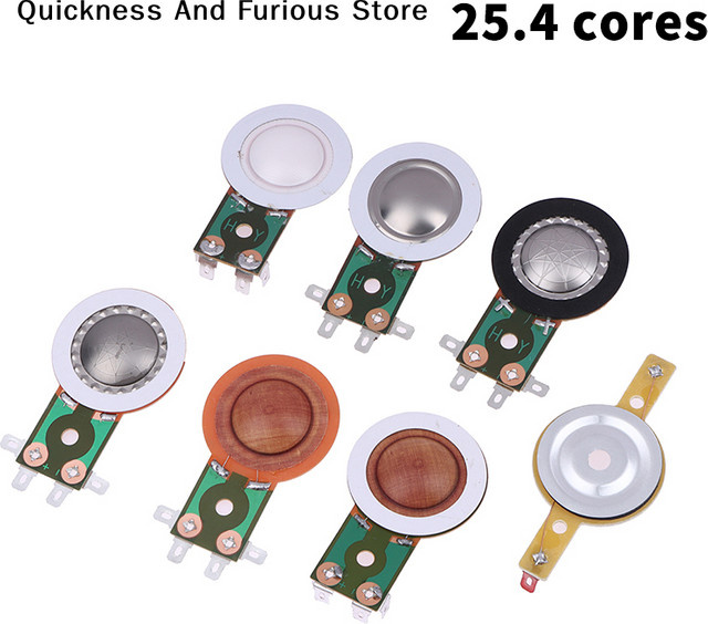 Runde Ersatzmembran für Hochtöner mit 25,4 mm Schwingspule aus Titan und kupferbeschichteter Aluminiummembran in Multicolor - Bild 1