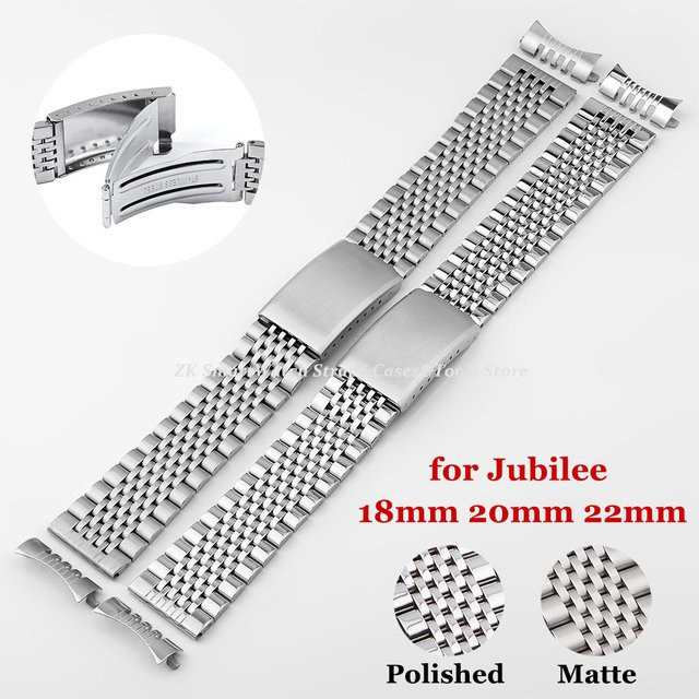 qinband Uhrenarmband Edelstahl, Jubilee-Armband, Silber, Unisex - Bild 1