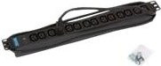Triton Steckdosenleiste RAB-PD-X09-A1 für 19 Zoll Rack, 14 Ausgangsanschlüsse IEC 60320 C13, Eingang IEC 60320 C14, 2 m Schnur, Schwarz - Bild 1