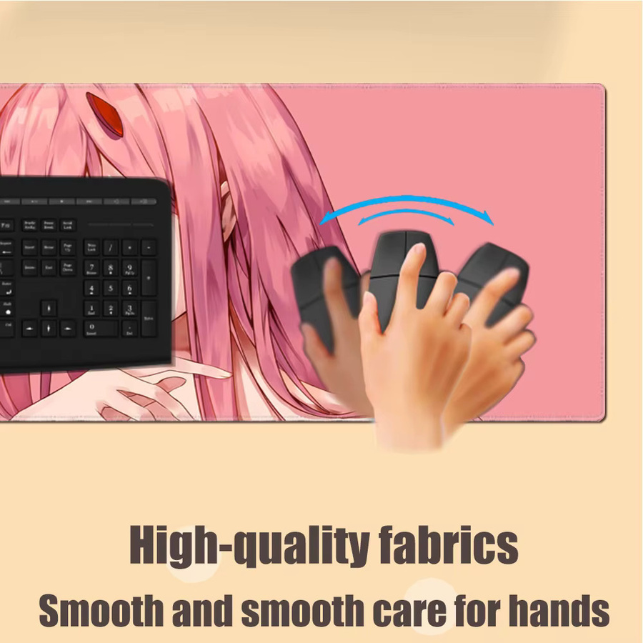 HYBXAXC Gaming Mauspad Anime Zero Two in Schwarz für PC und Laptop - Bild 4