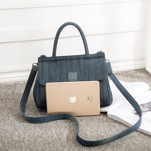 Weft Schultertasche Denim, Damen, 30x23x12cm - Bild 1