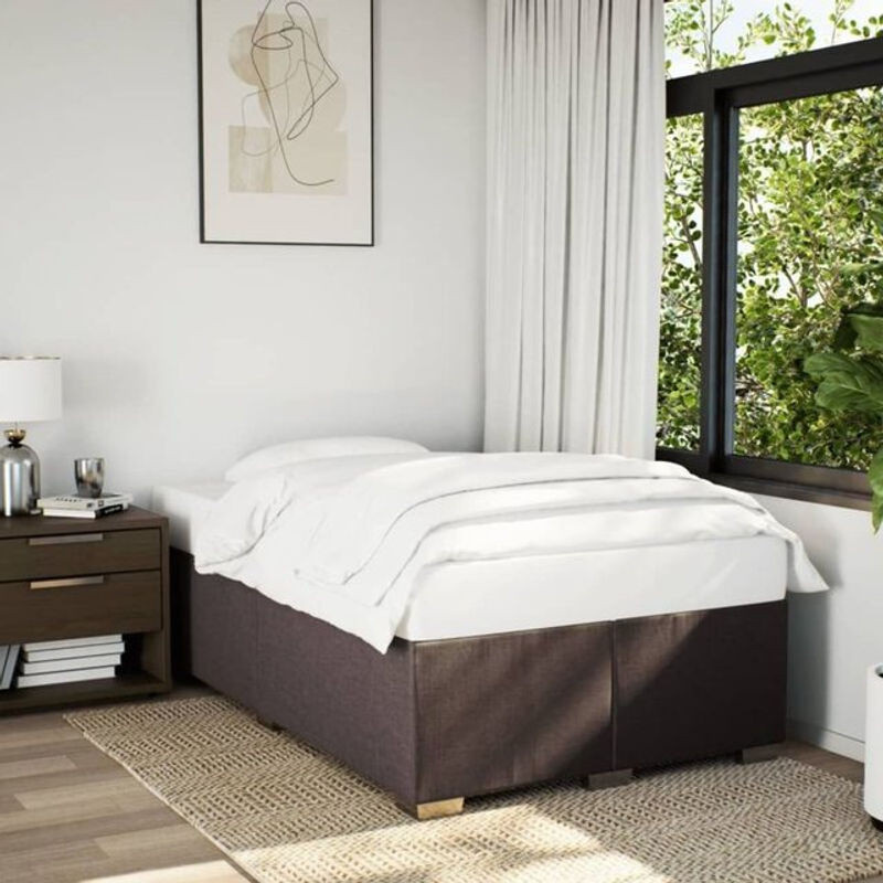 Polsterbett vidaxl in Braun aus Stoff und Holzwerkstoff, B/T/H: 120 x 200 x 46 cm - Bild 1