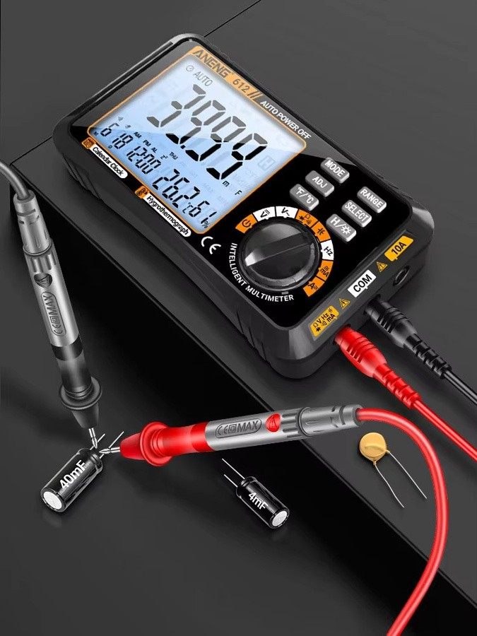 ANENG Professionelles Digitales Multimeter 612 in Schwarz für AC/DC Strom- Spannungs- und Kapazitätsmessung - Bild 6